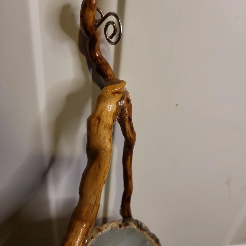 Hand Made Agate Stone and Wooden Sun Catcher 15